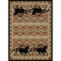 Mayberry Rug 7 ft. 10 in. x 9 ft. 10 in. Lodge King Untamed Area Rug, Black LK6983 8X10